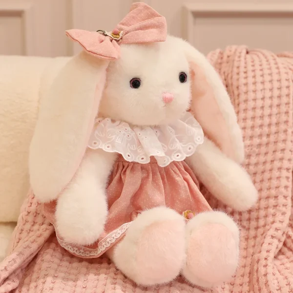 doudou lapin rose princesse