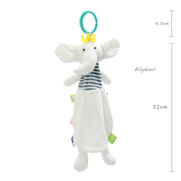 doudou plat elephant multicolore