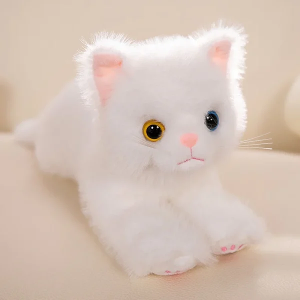 Doudou Chat Blanc en peluche